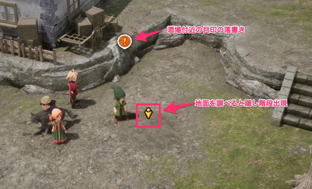 隠し階段の位置